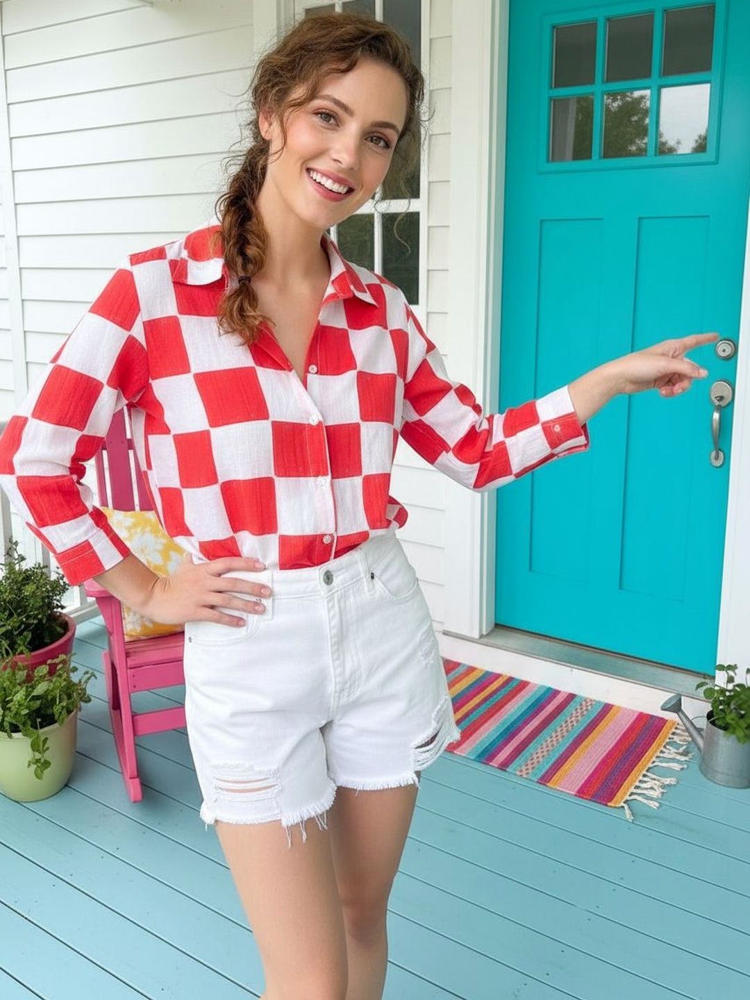 Roadster The Roadster Lifestyle Co Checked Spread Collar Shirt