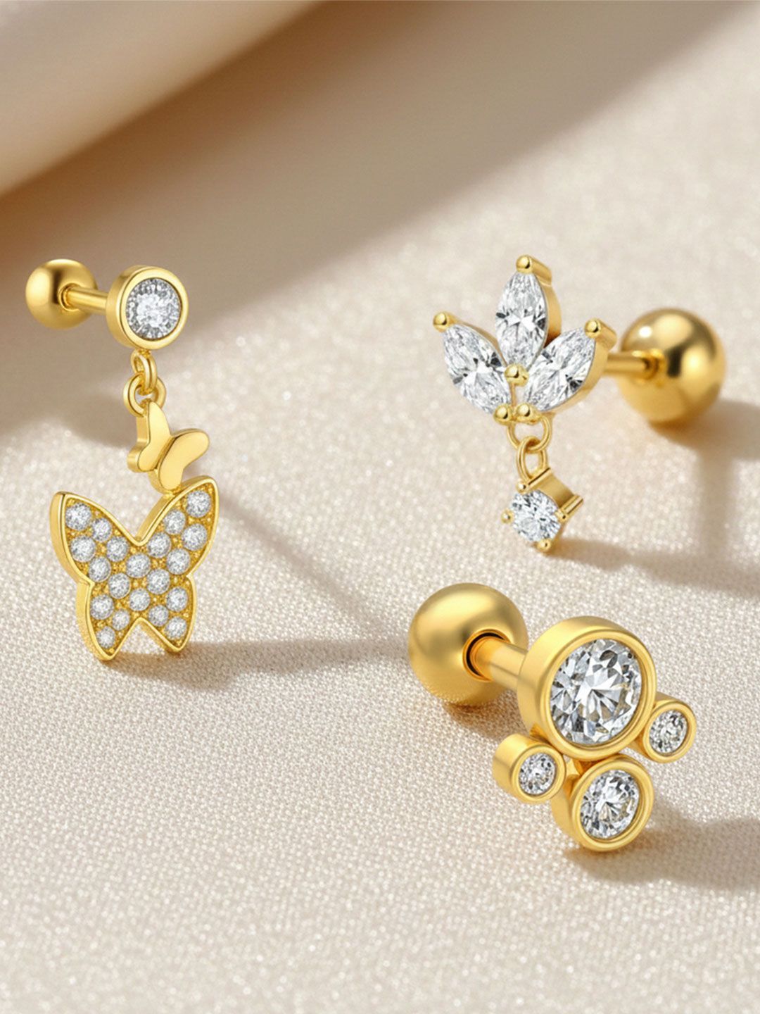 VAMA Geometric Studs Earrings