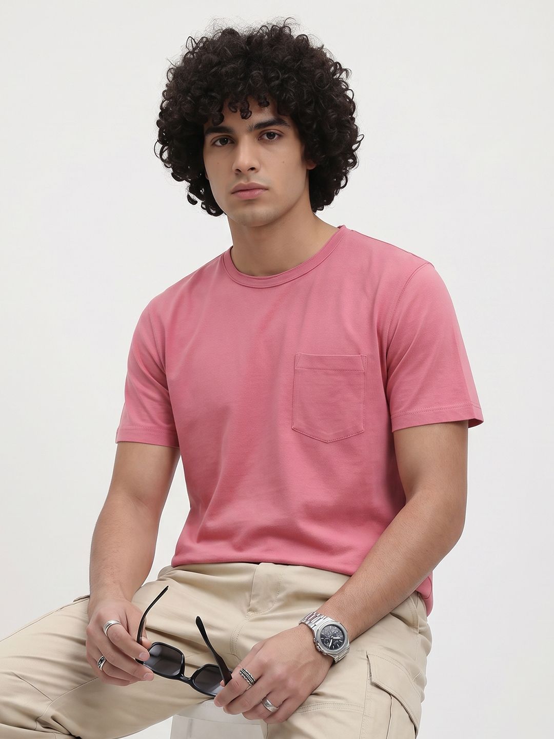 The Roadster Life Co. Round Neck Pure Cotton T-Shirt