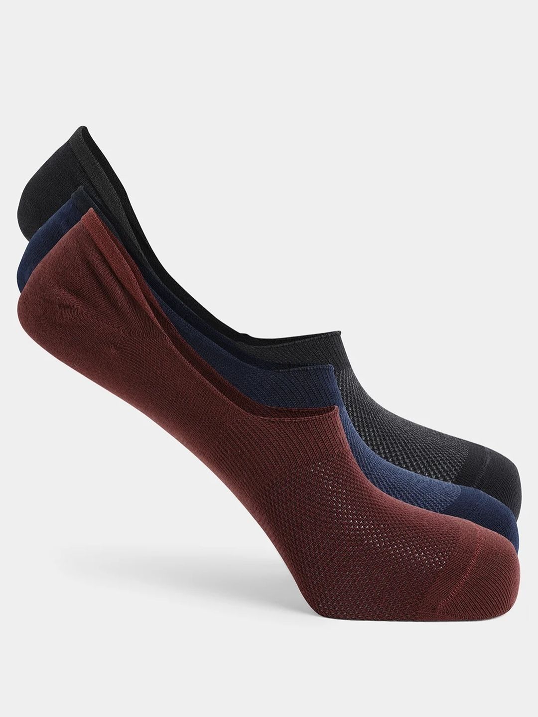 Blackberrys Men Pack of 3 Cotton Assorted Shoe Liners Socks