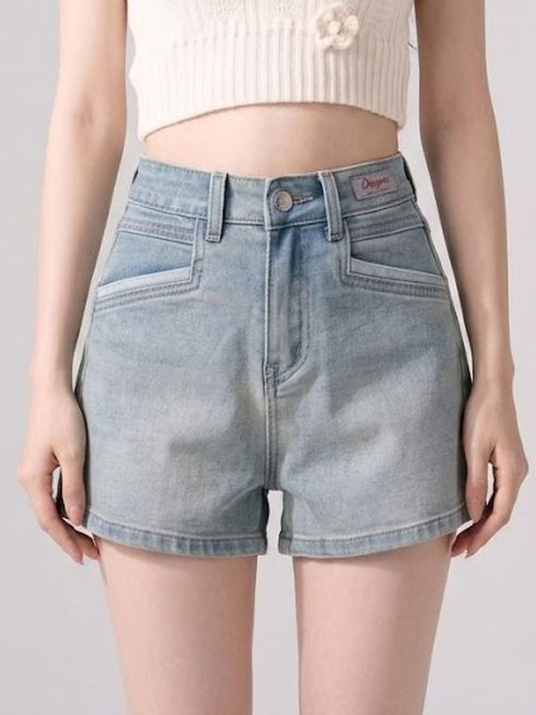 StyleCast x Revolte Women Washed Loose Fit Denim Shorts Technology