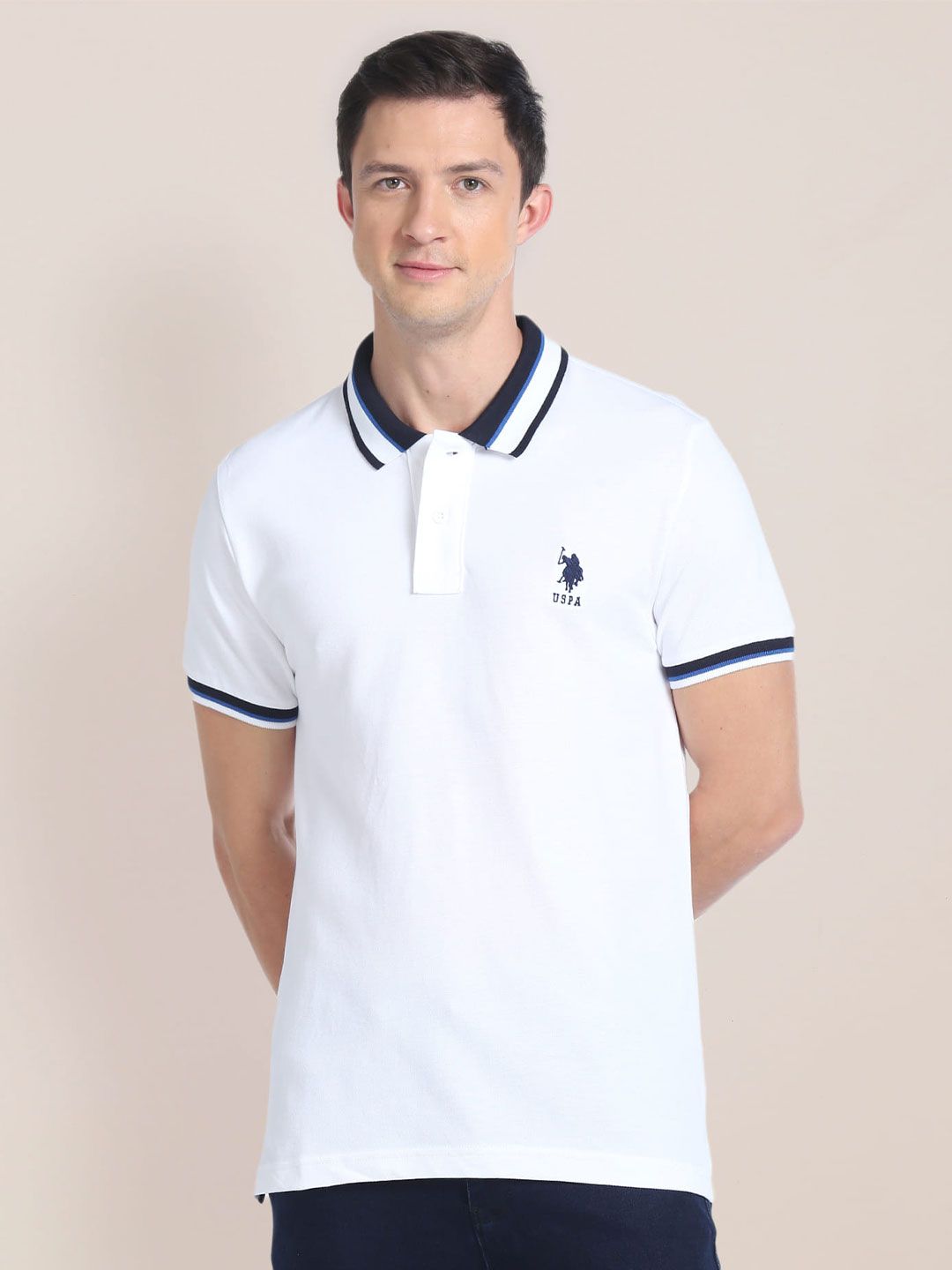 U.S. Polo Assn. Polo Collar Pure Cotton Slim Fit T-shirt