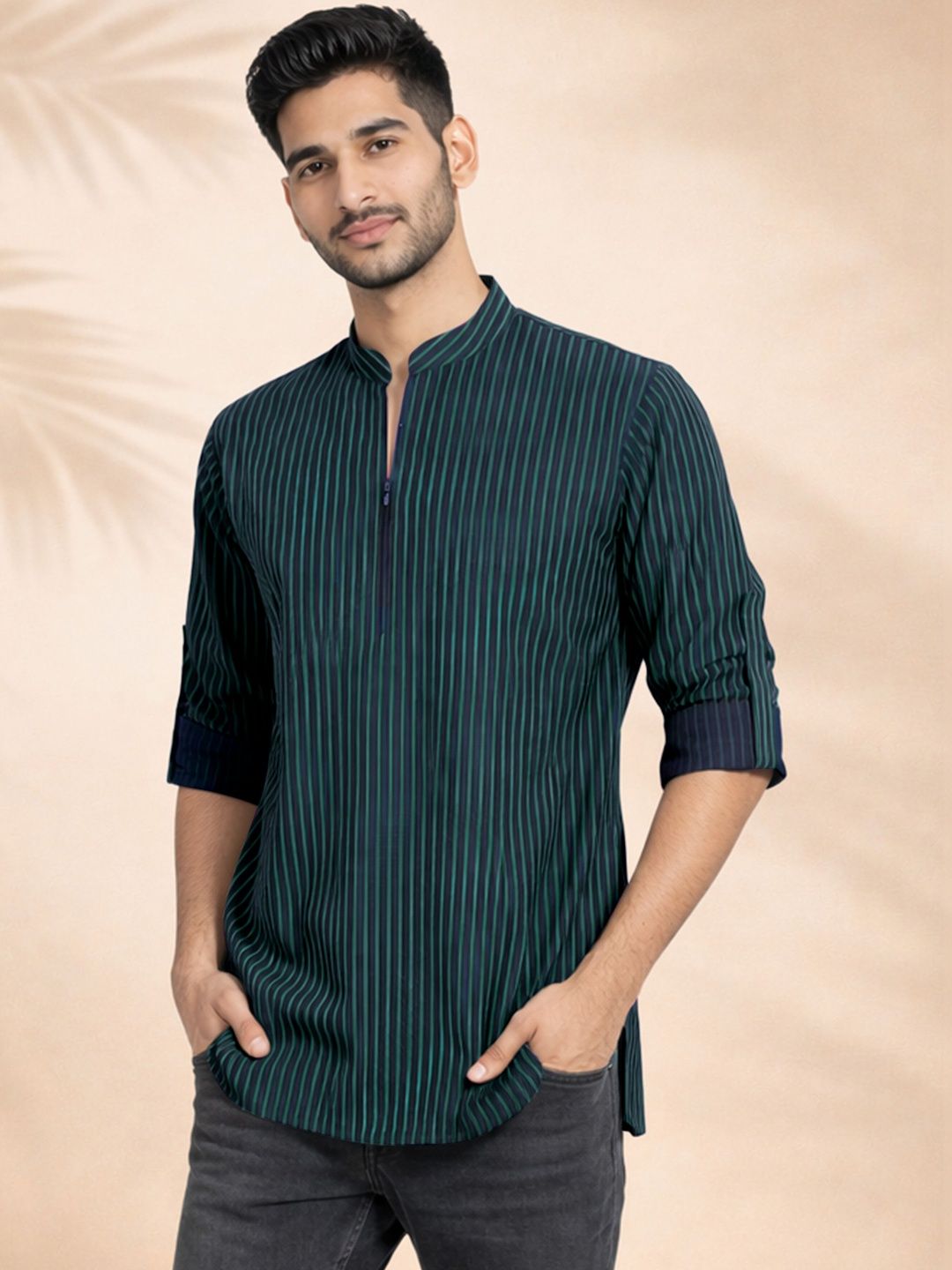 JBN Creation Men Striped Kurta