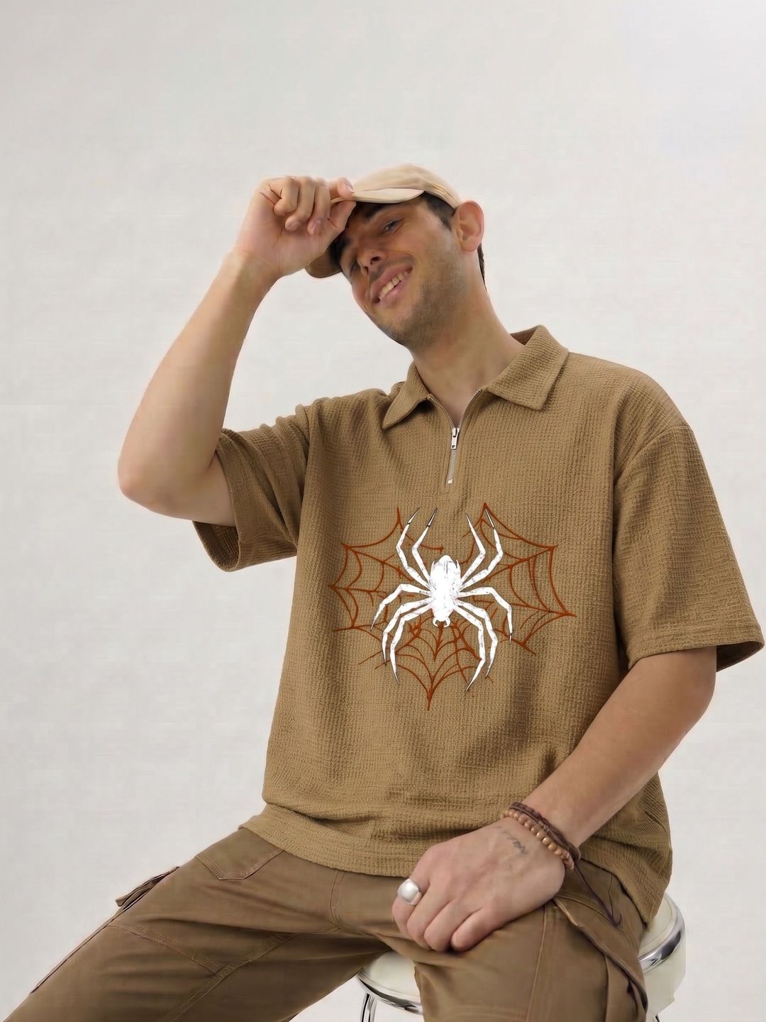 Try This Try This Men Printed Polo Collar T-shirt