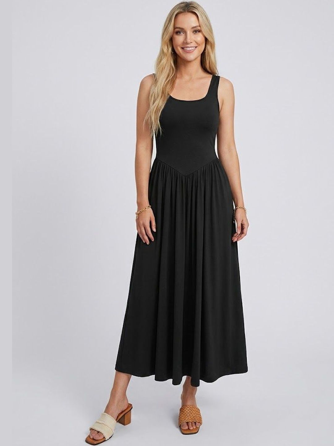 StyleCast x Revolte Fit & Flare Maxi Dress