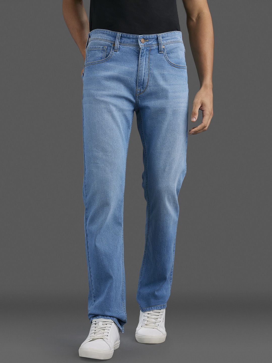 Pepe Jeans Men Holborne Straight Fit Mid-Rise Light Fade Stretchable Jeans