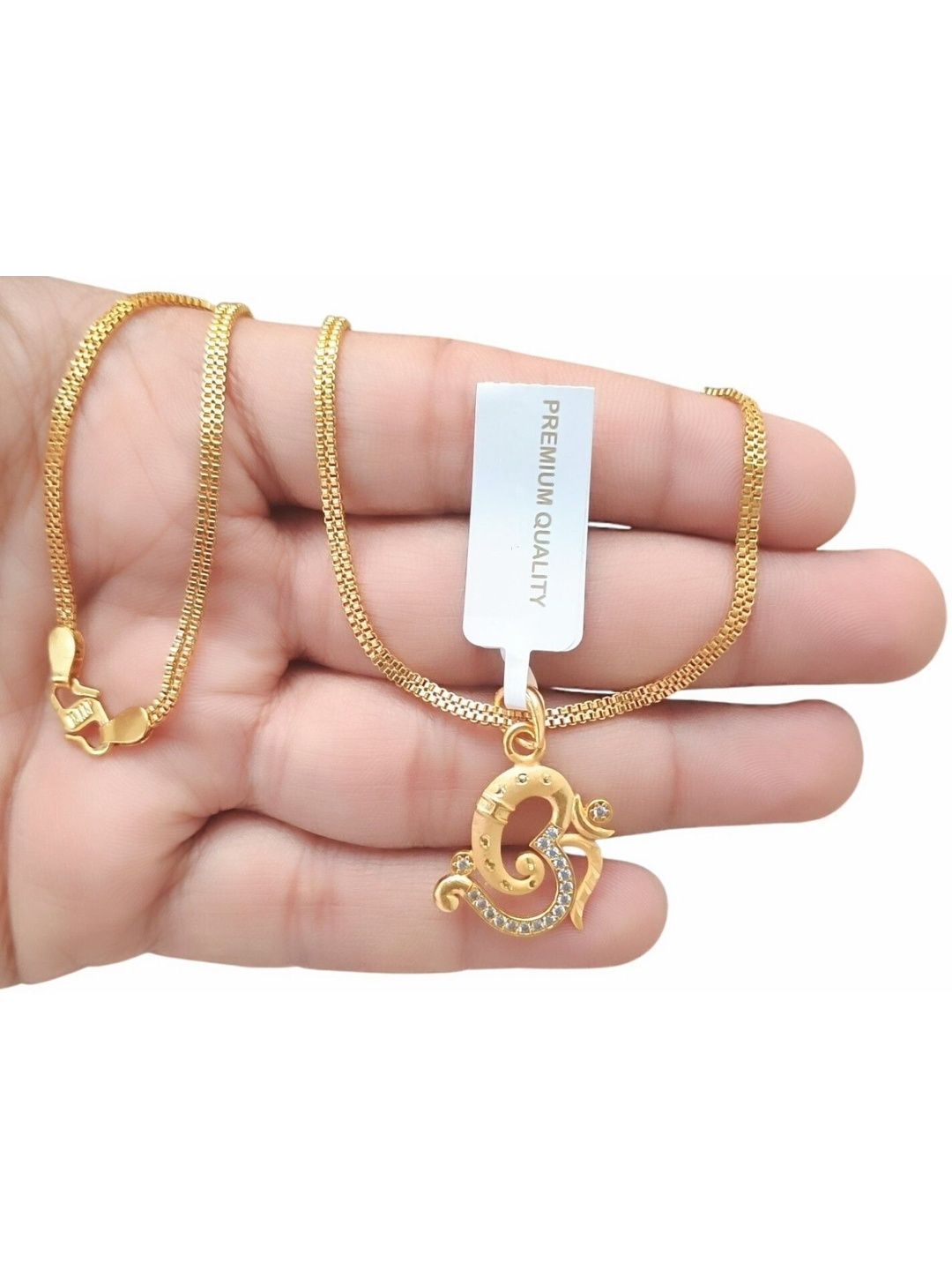 SAPNA PALACE Gold-Plated Contemporary Pendants with Chains