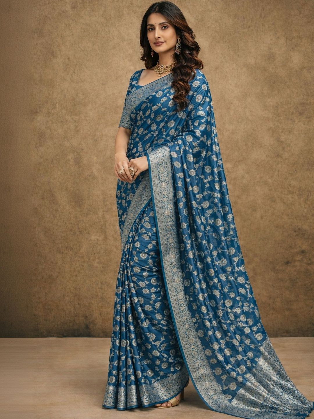 Sangria Woven Design Banarasi Sarees