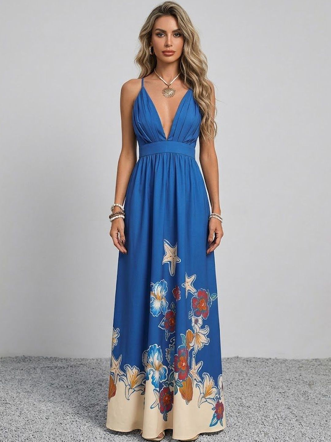 StyleCast x Revolte Floral Print Maxi Dress