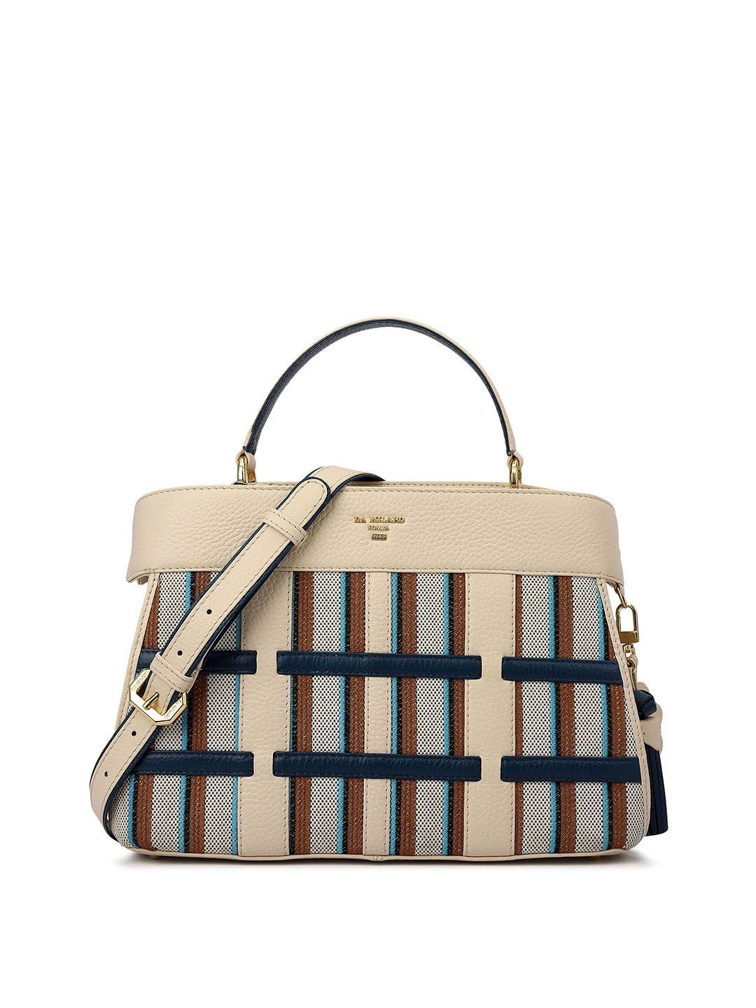 Da Milano Da Milano Colourblocked Leather Structured Handheld Bag