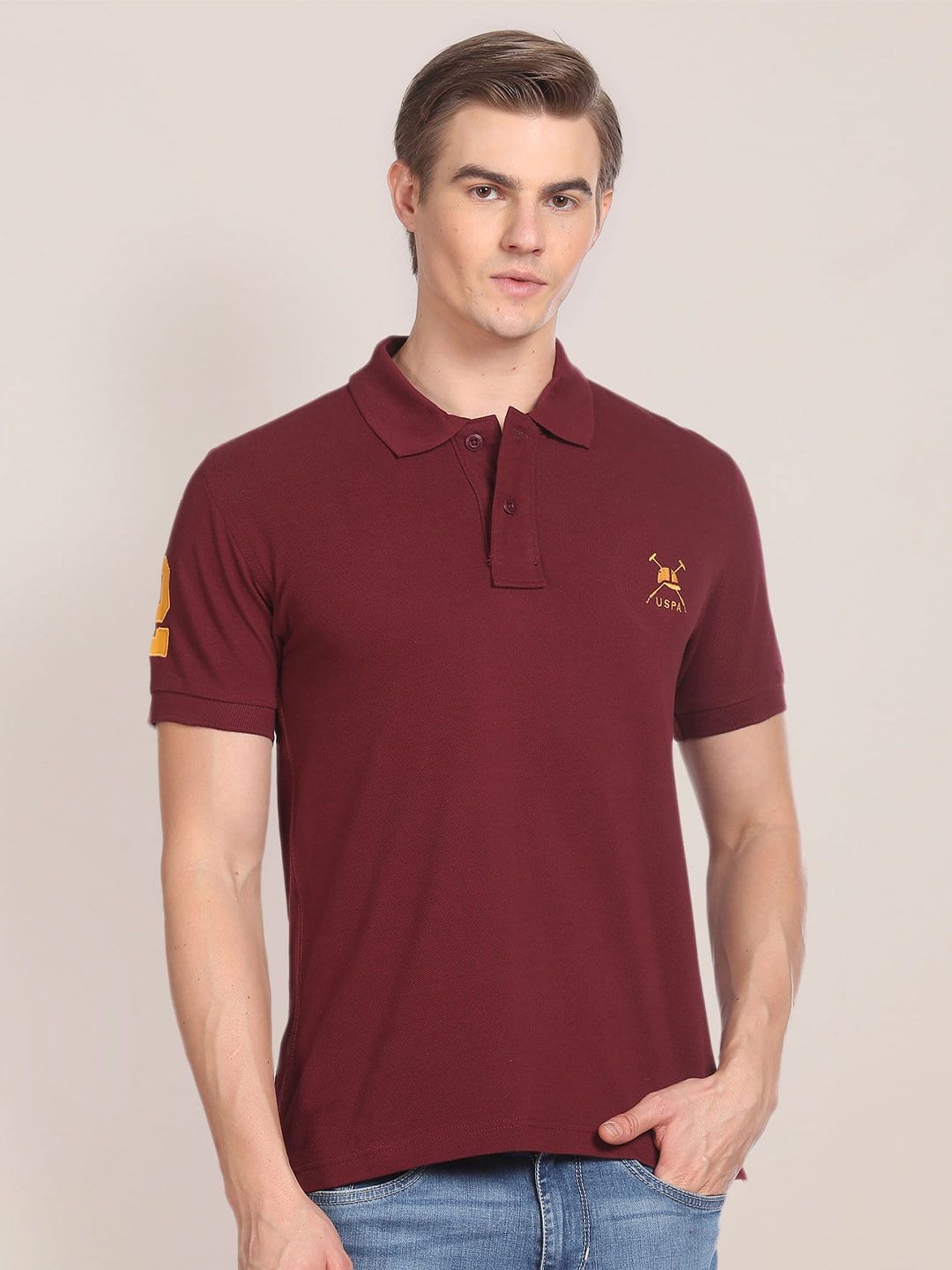 Polo Collar Pure Cotton Slim Fit T-shirt Offers & Cashback