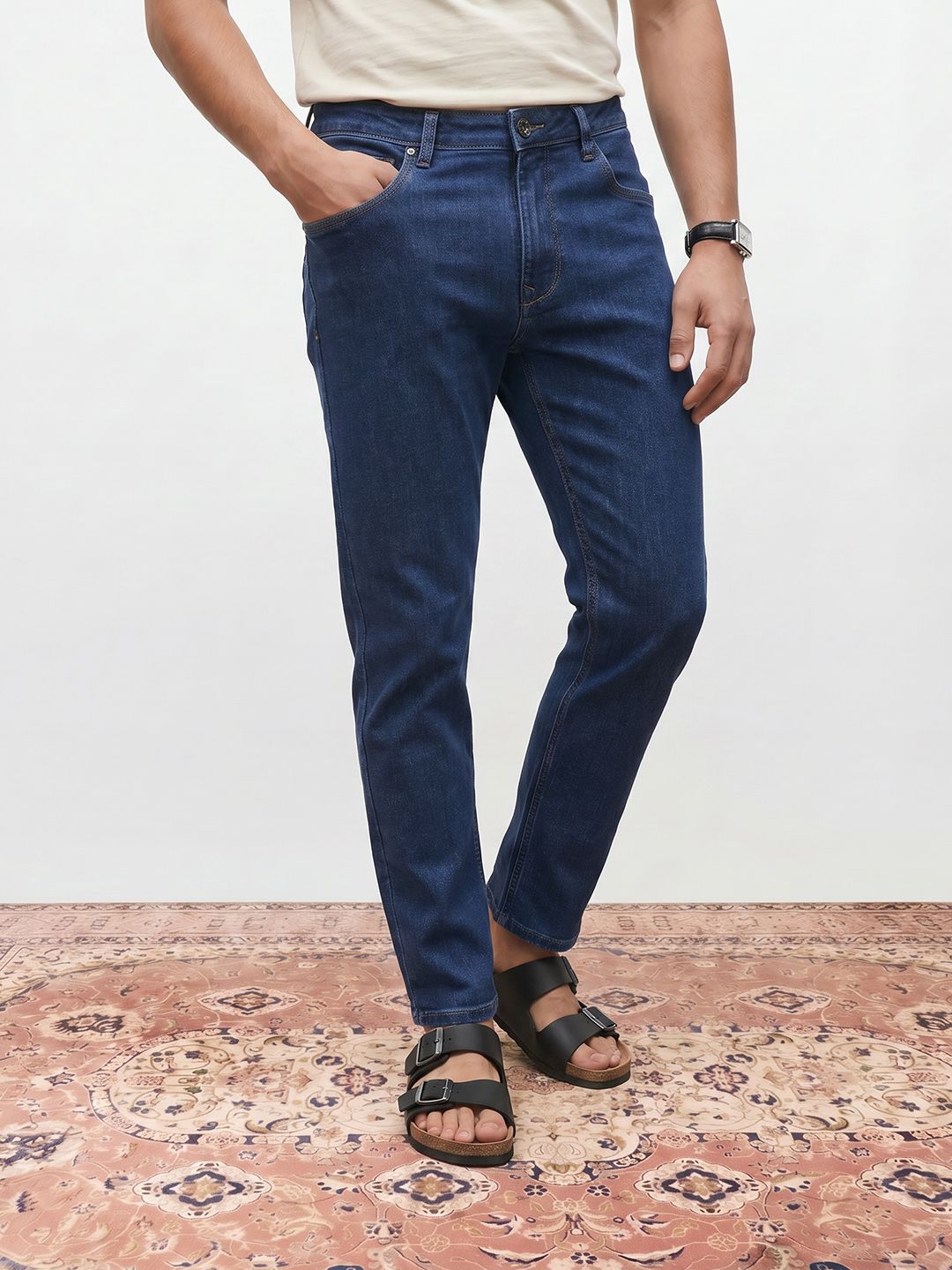 Mr Bowerbird Regular Fit Classic Indigo Wash Clean Look Jeans