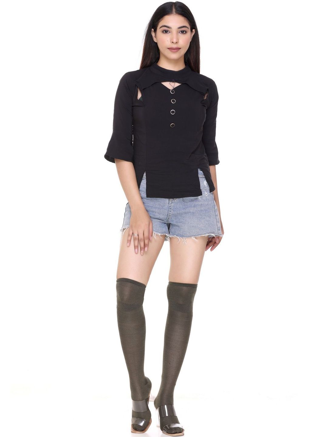 MattZig Men Cotton Blend Above Knee Socks