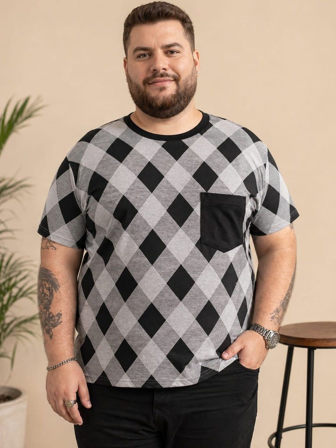 AUSTIVO Men Printed Pockets T-shirt