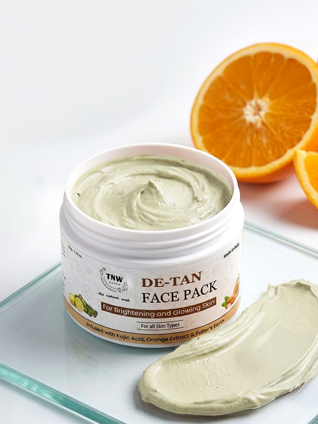 TNW the natural wash De Tan Face Pack Tan Removal & Brightening for Glowing Skin 50g