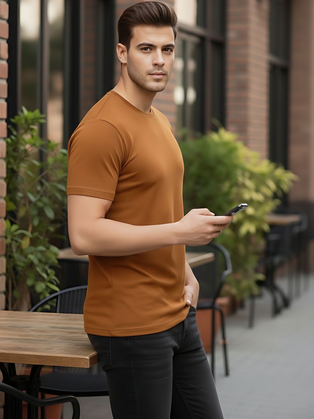 SYMBLANCE Men Typography Printed T-shirt