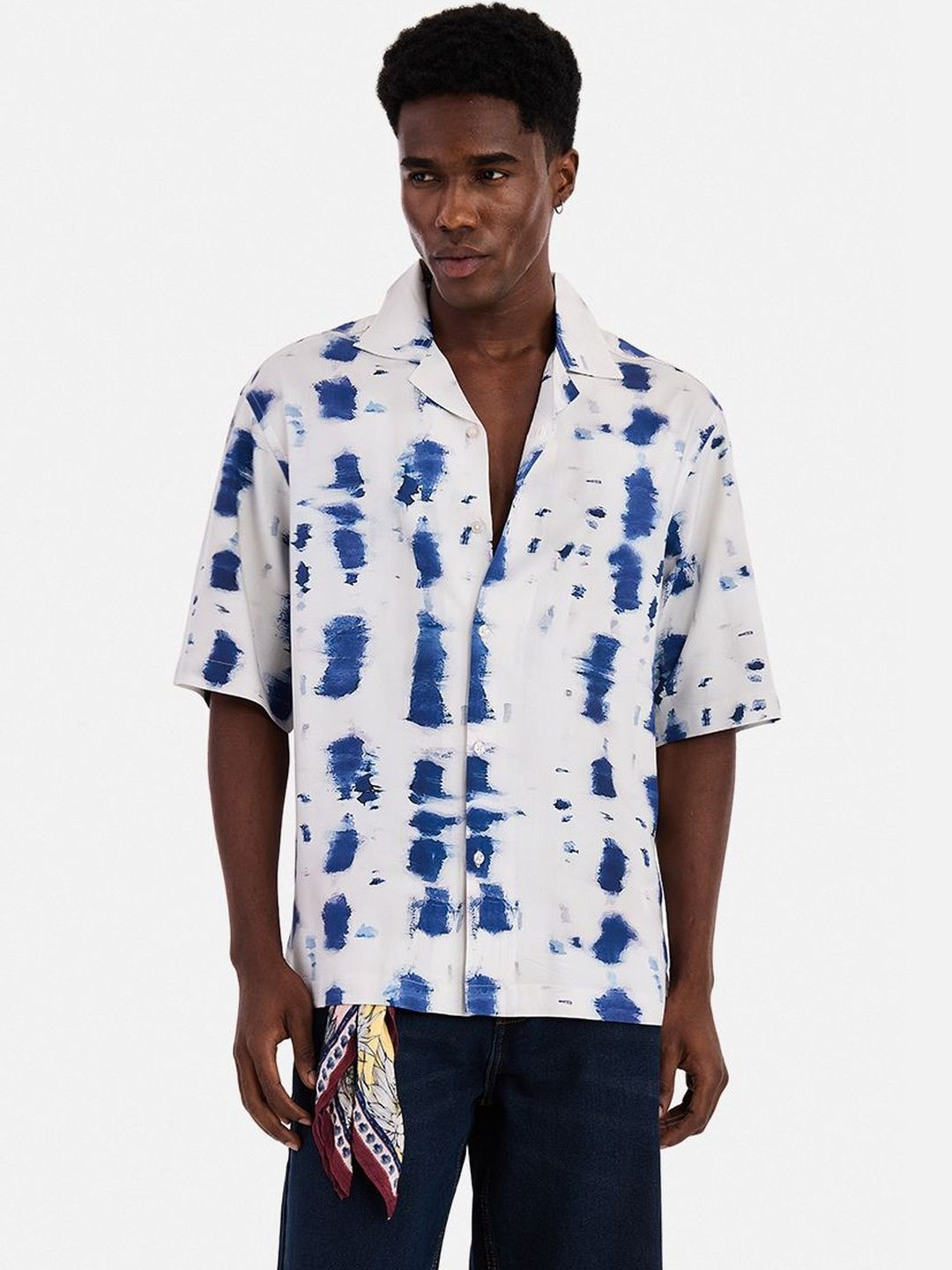 Snitch Light Grey Abstract Shirt