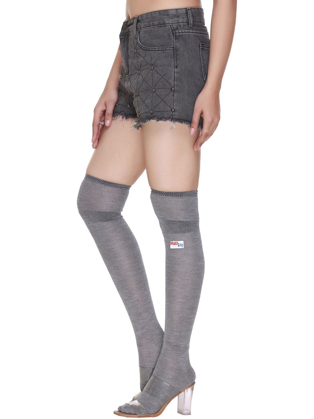MattZig Men Cotton Blend Above Knee Socks