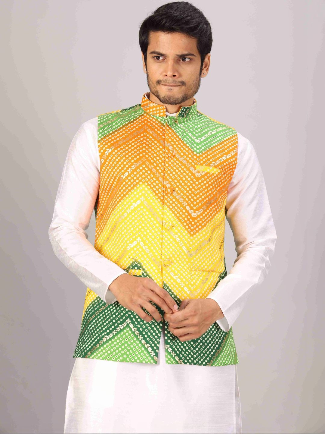 MODERN MUGHALS Printed Woven Nehru Jackets