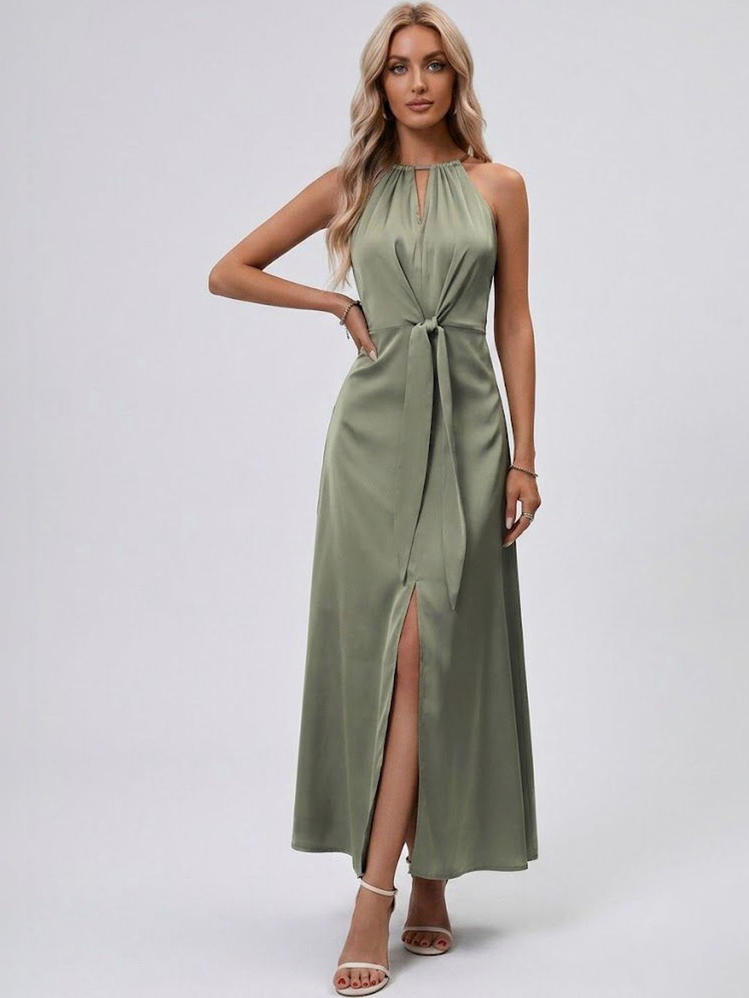 StyleCast x Revolte Halter Neck Maxi Dress