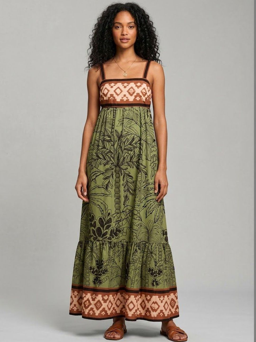 StyleCast x Revolte Ethnic Motifs Print Maxi Dress