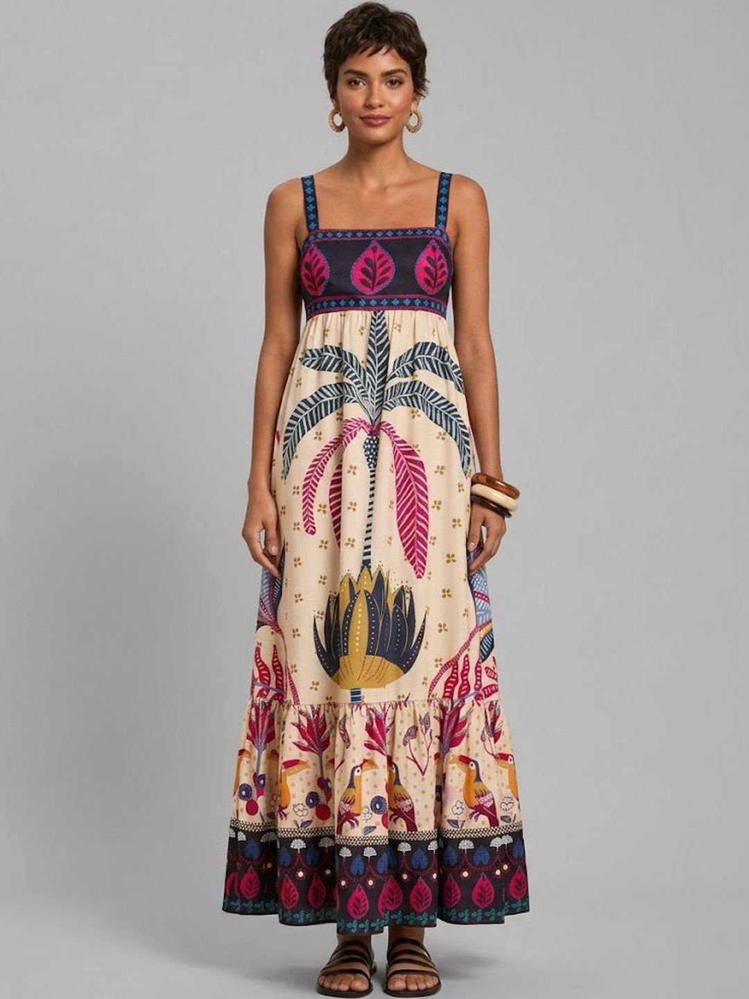 StyleCast x Revolte Ethnic Motifs Print Maxi Dress