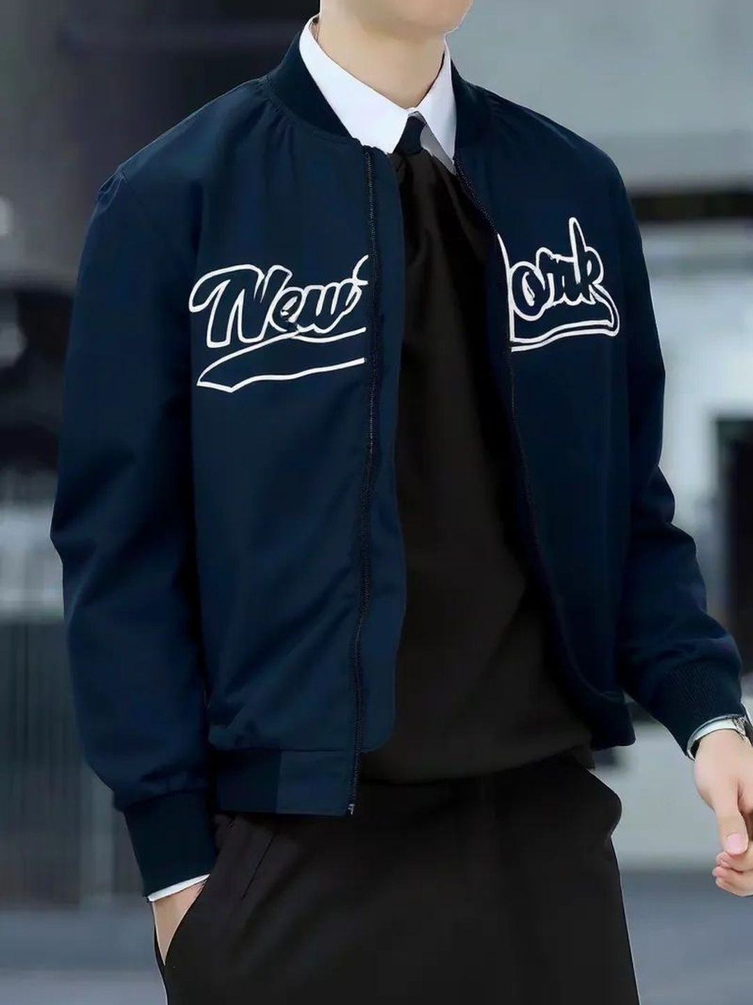 Moda Rapido Men Typography Bomber Jacket