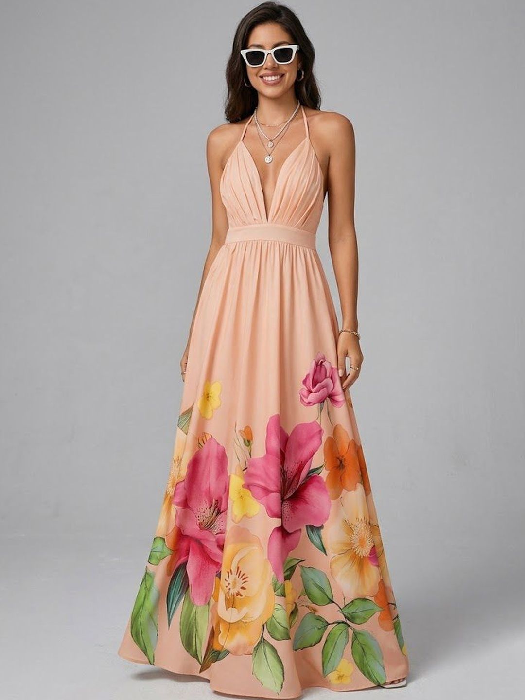 Linen Maxi Dress - Buy Linen Maxi Dress online in India