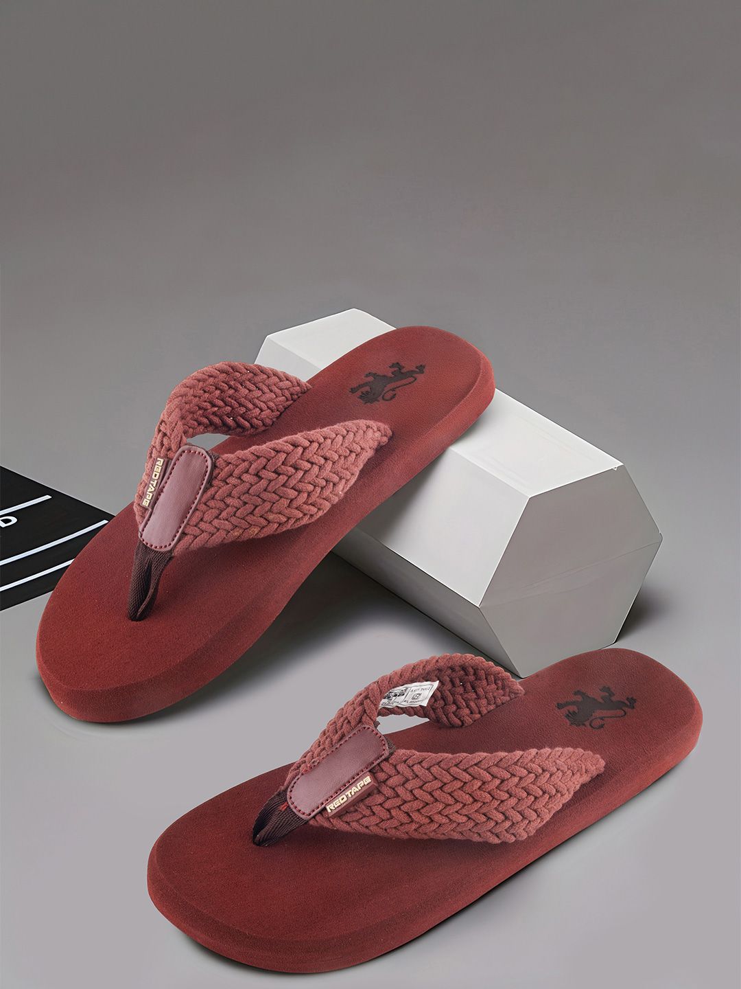 Red Tape Men PU Thong Flip-Flops
