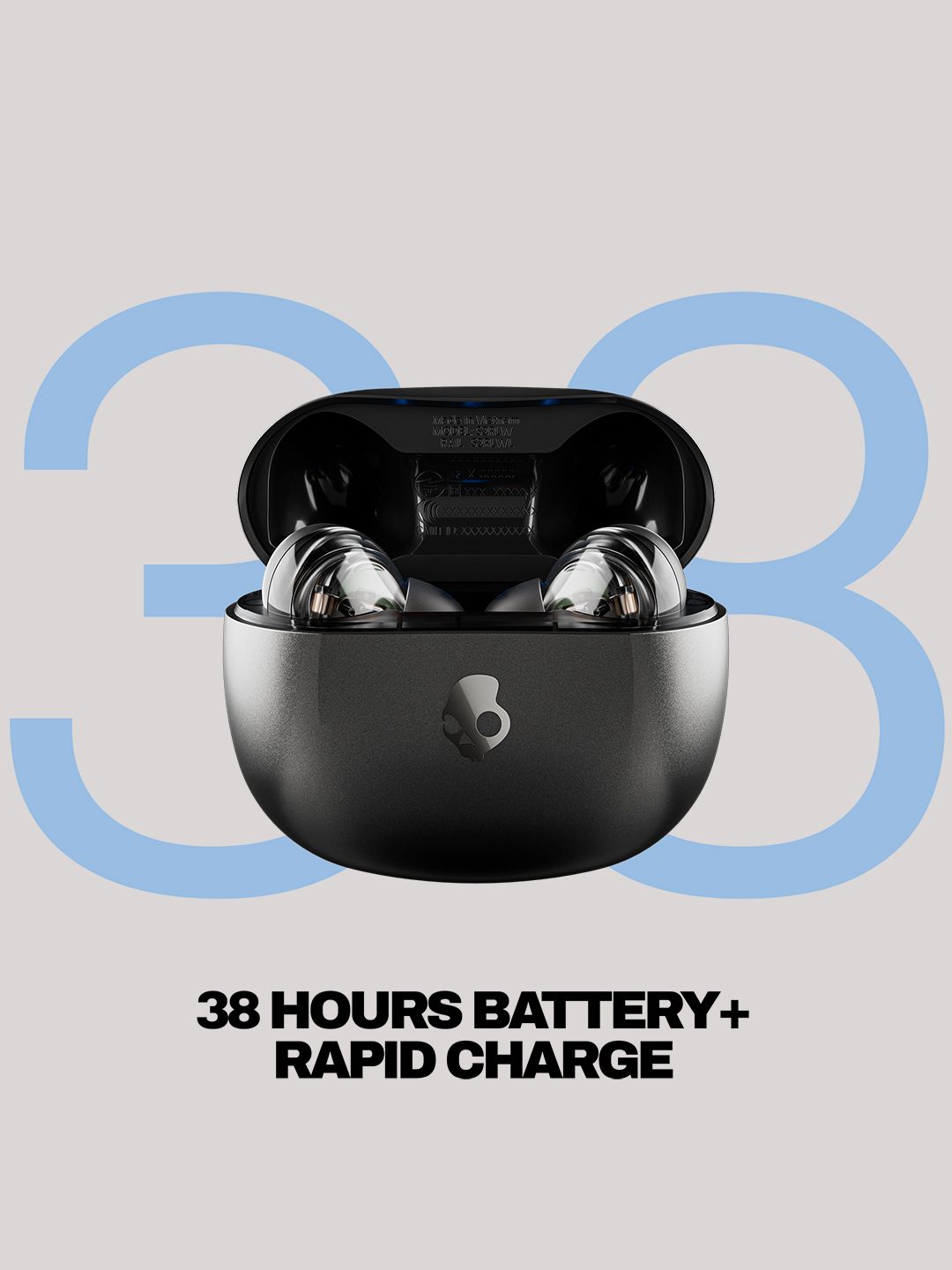 Skullcandy Rail ANC in-Ear Noise Cancelling Wireless Earbuds, Multipoint Pairing