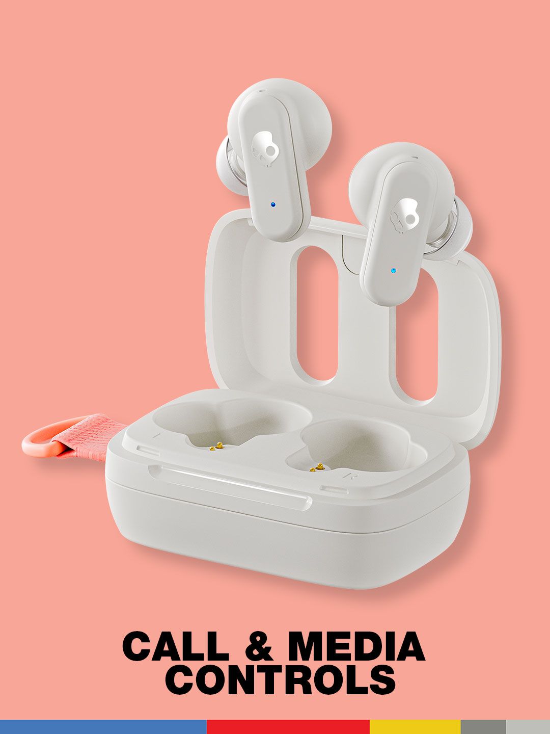 Skullcandy Dime 3 in-Ear Wireless Earbuds, Multipoint Pairing, 20 Hr Battery, Microphone