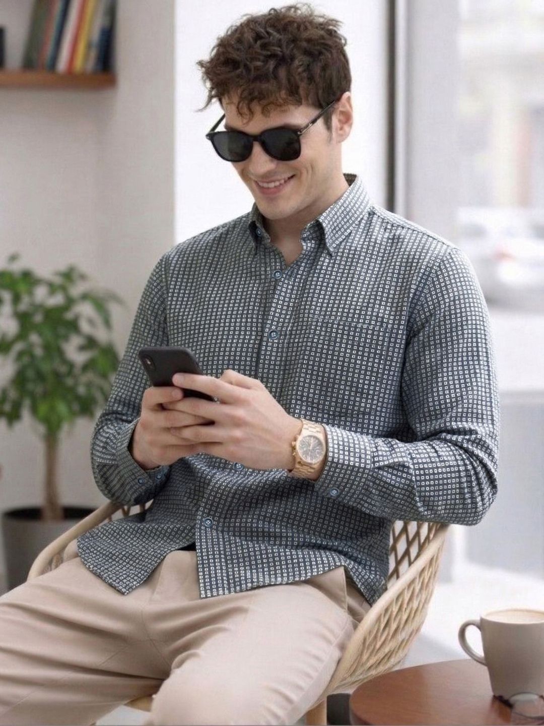 SZN Men Printed Casual Shirt