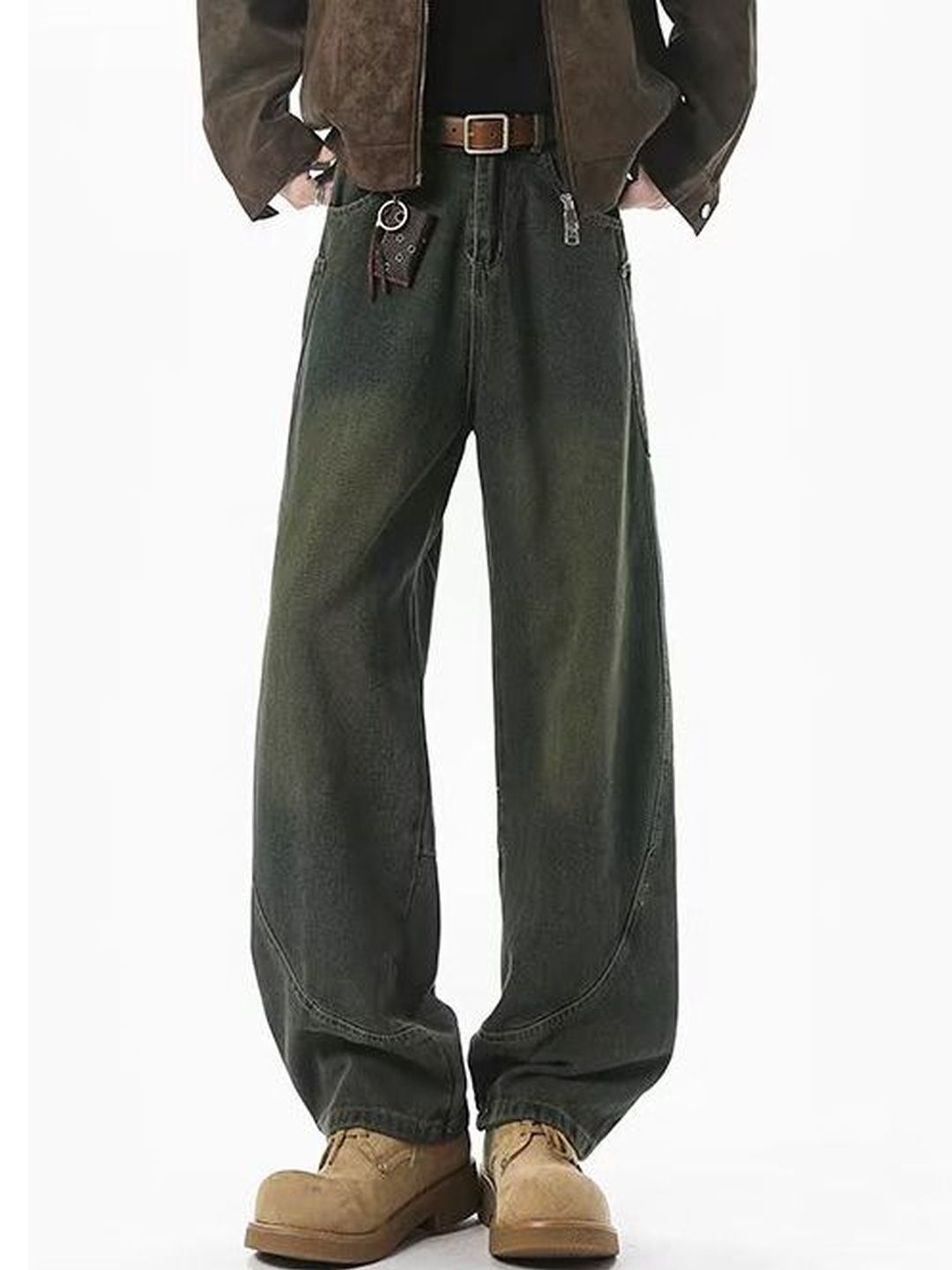 StyleCast x Revolte StyleCast x Revolte Men Wide Leg Mid-Rise Light Fade Jeans