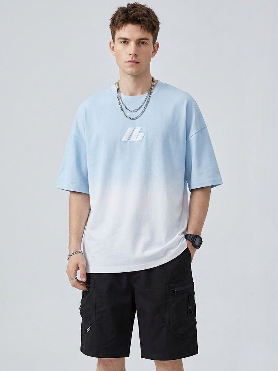 StyleCast x Revolte StyleCast x Revolte Men Dyed V-Neck Pockets T-shirt