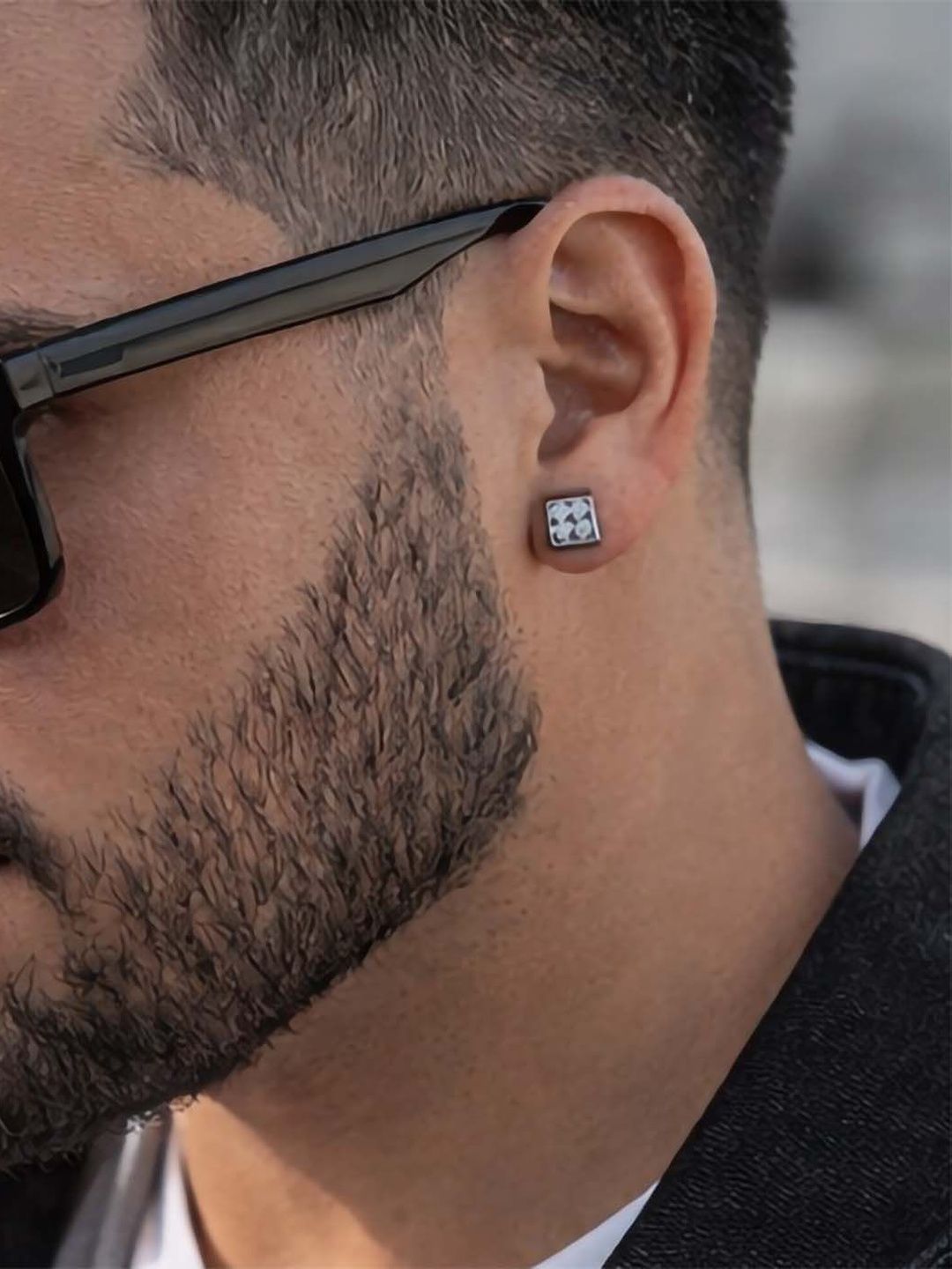Utkarsh Men Square Studs Earrings