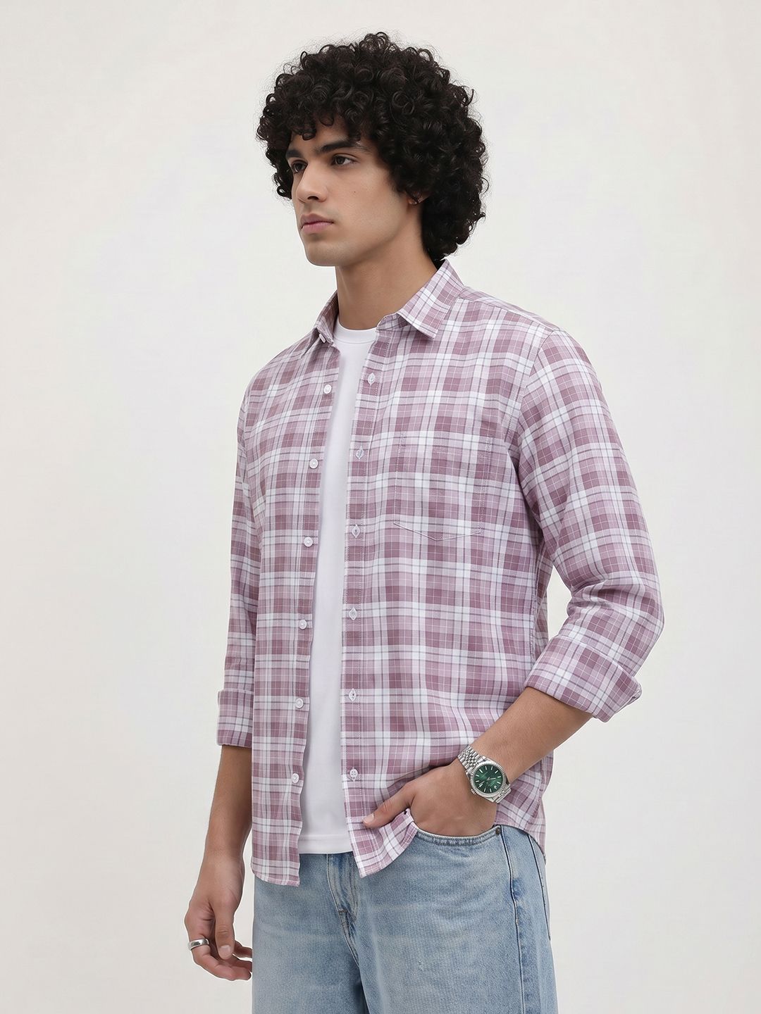 The Roadster Life Co. Checked Pure Cotton Casual Shirt