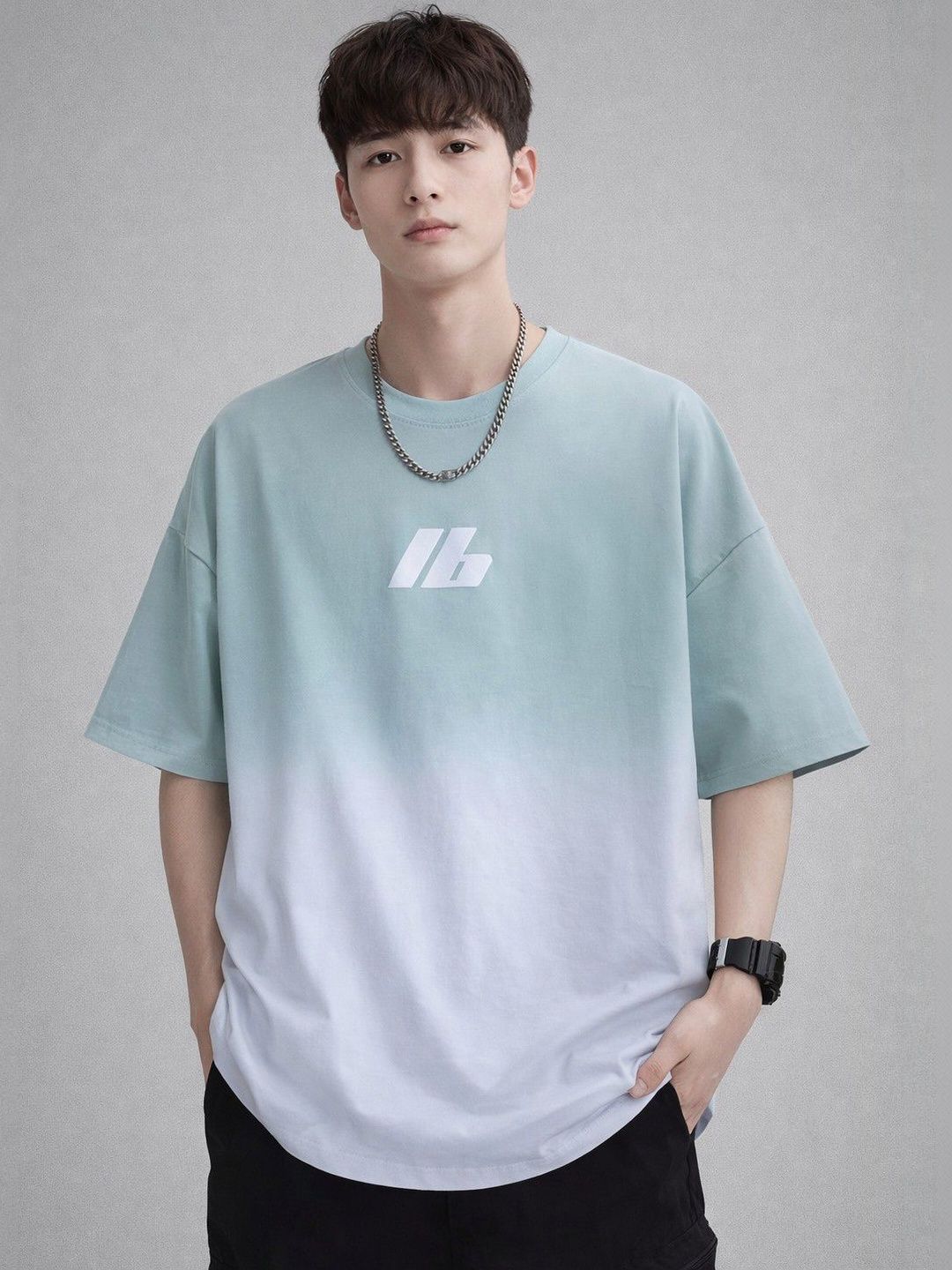 StyleCast x Revolte Men Dyed Applique T-shirt