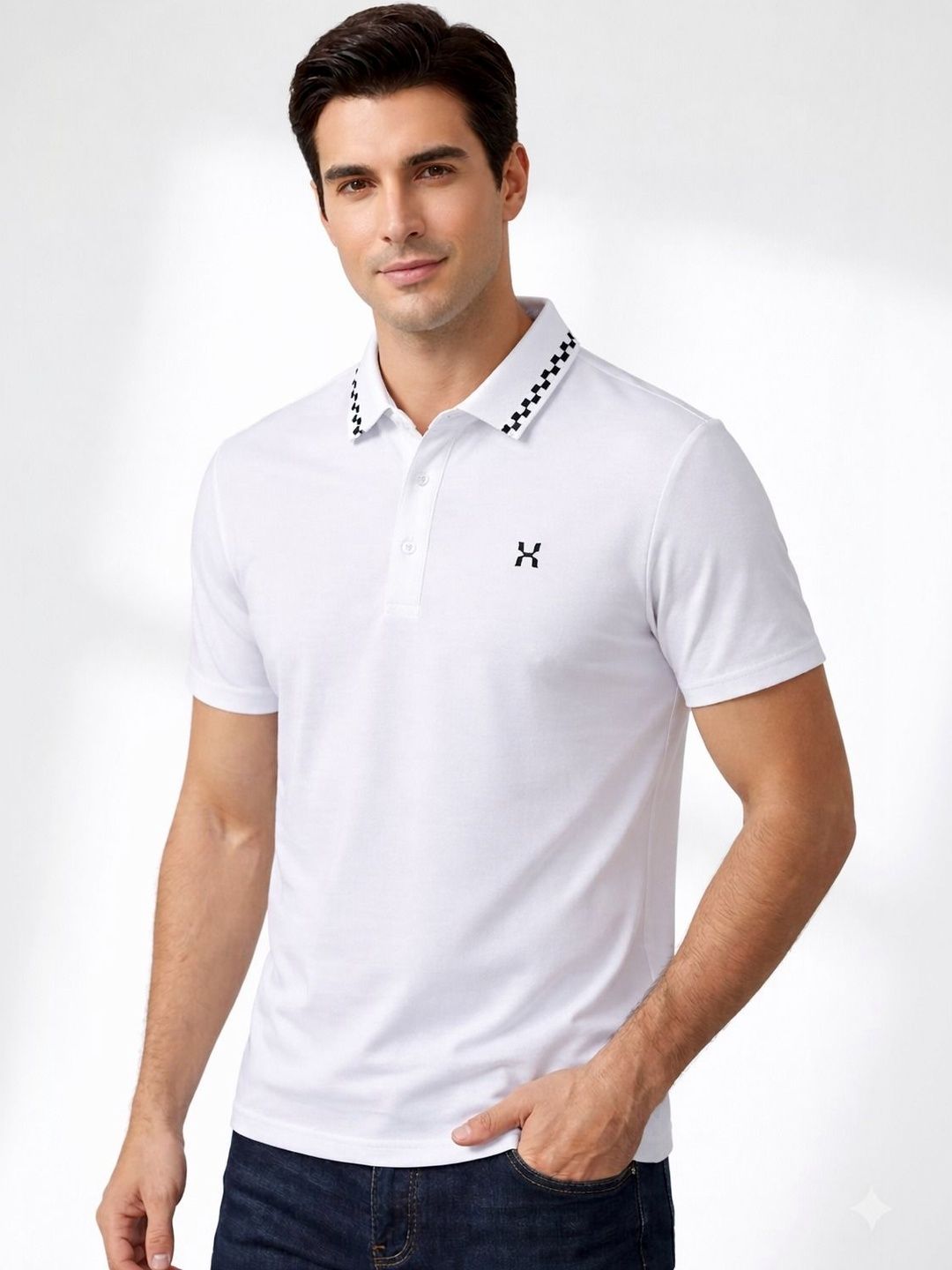 Mast & Harbour Polo Collar Pockets Regular Fit T-shirt