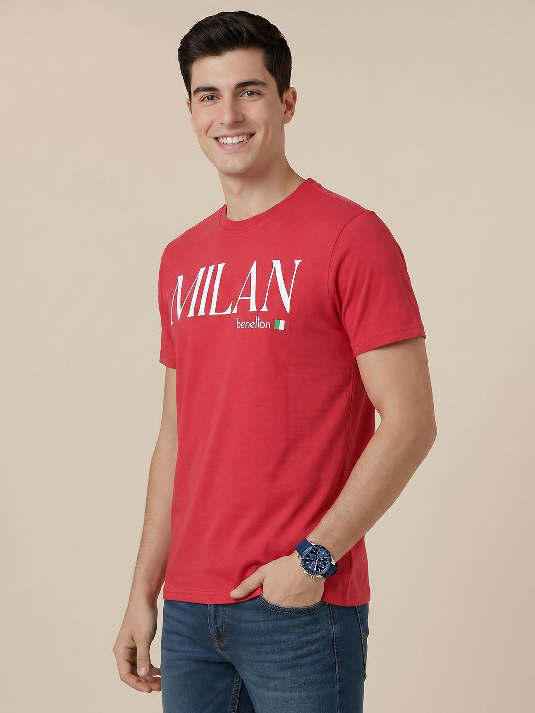 United Colors of Benetton Typography Printed T-shirt
