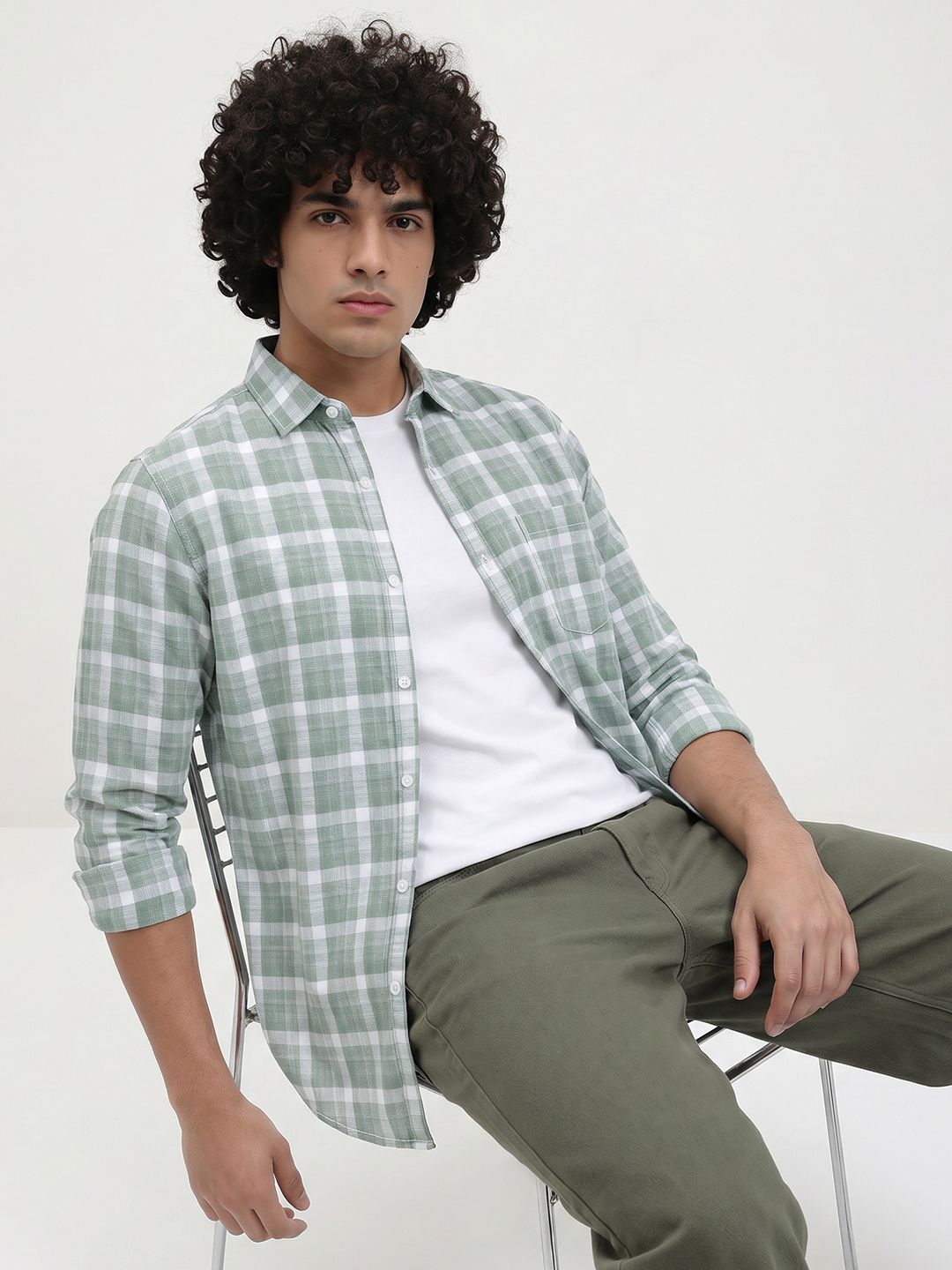 The Roadster Life Co. Checked Pure Cotton Casual Shirt