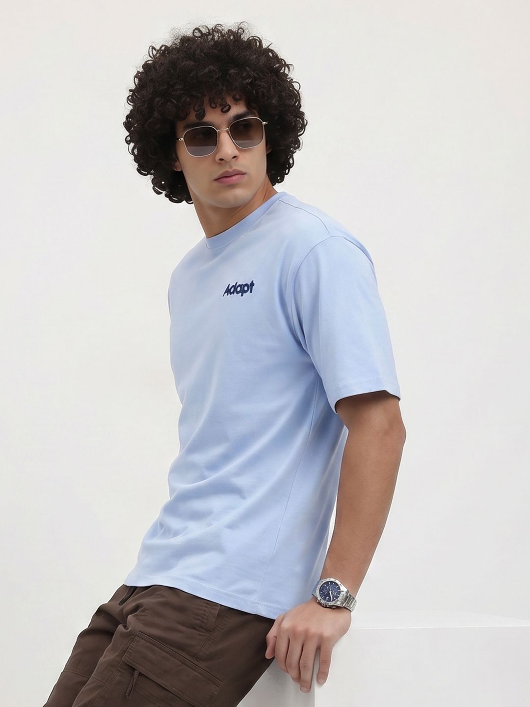 The Roadster Life Co. Typography Printed Pure Cotton Relaxed Fit T-shirt