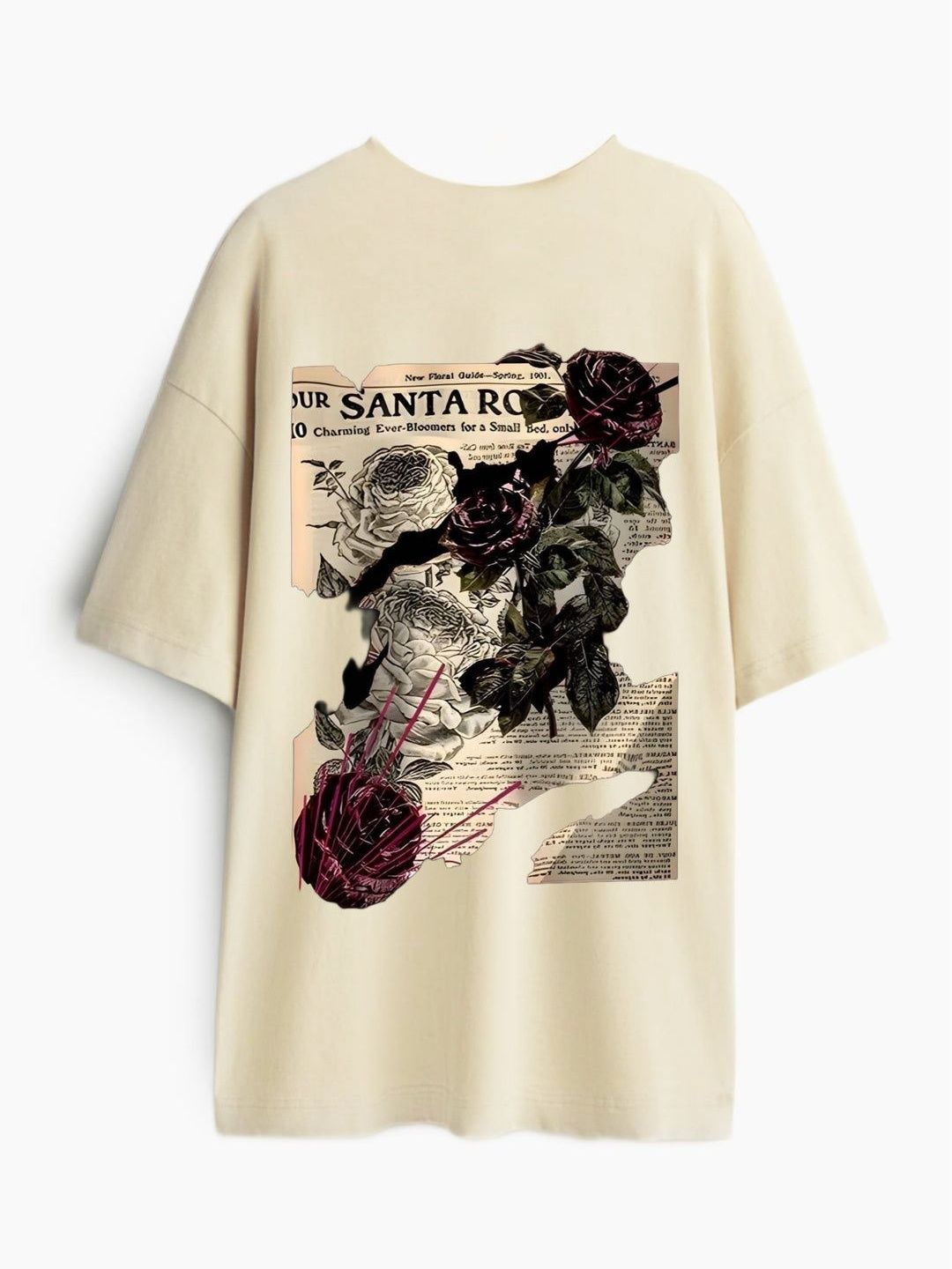Make Insane Men Printed Drop-Shoulder Sleeves Oversized T-shirt