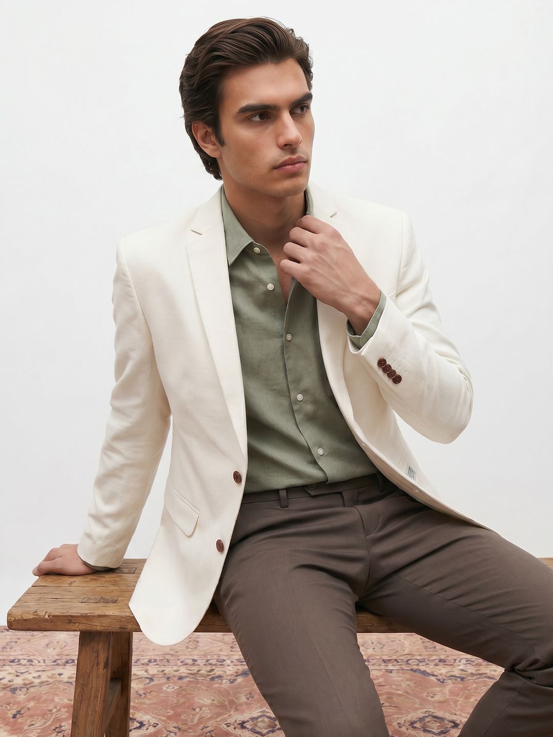 Mr Bowerbird Single-Breasted Notched Lapel Semiformal Blazer