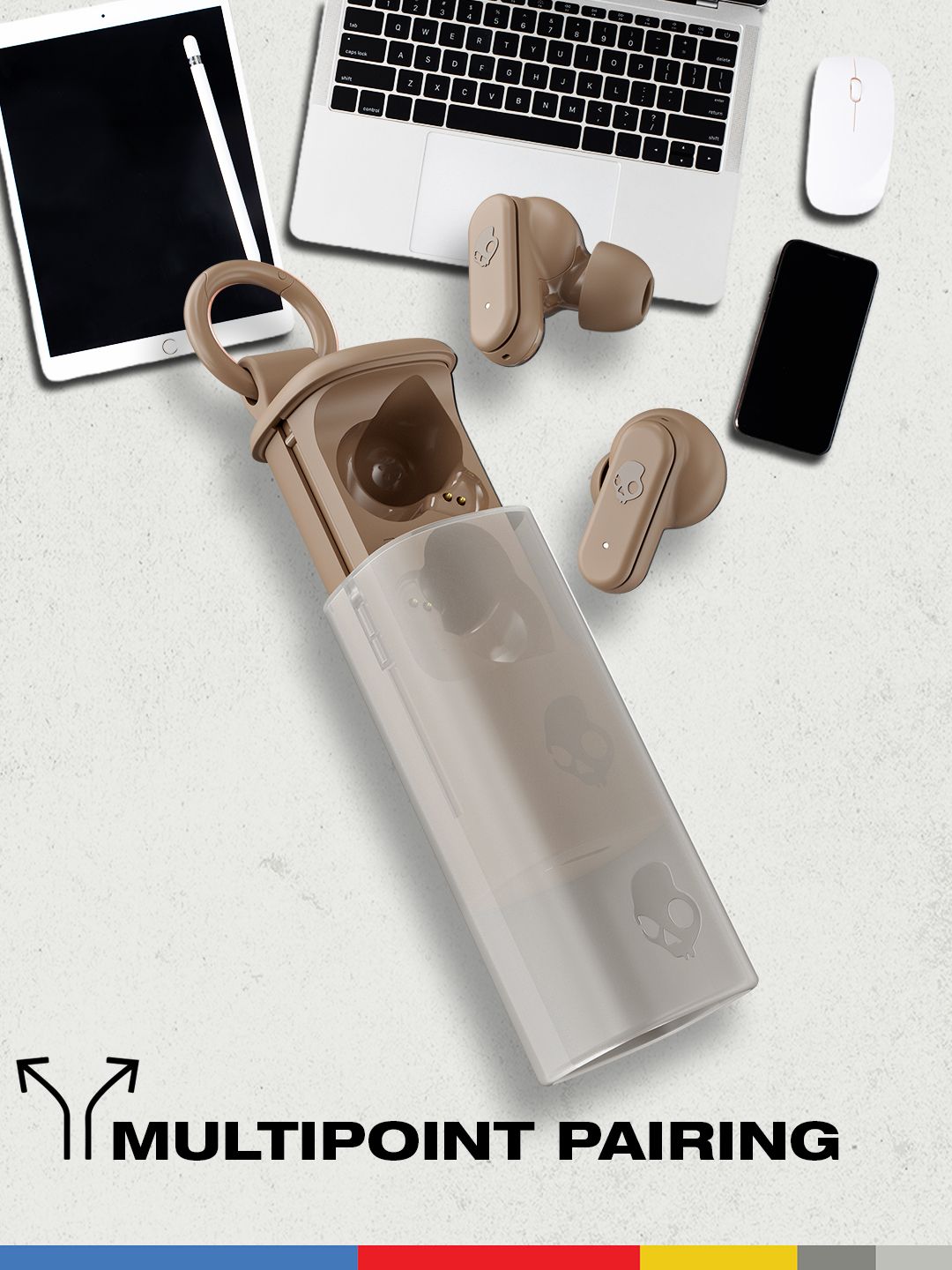 Skullcandy Dime Evo Water Resistant Wireless Bluetooth Earbuds with Preset EQ Modes