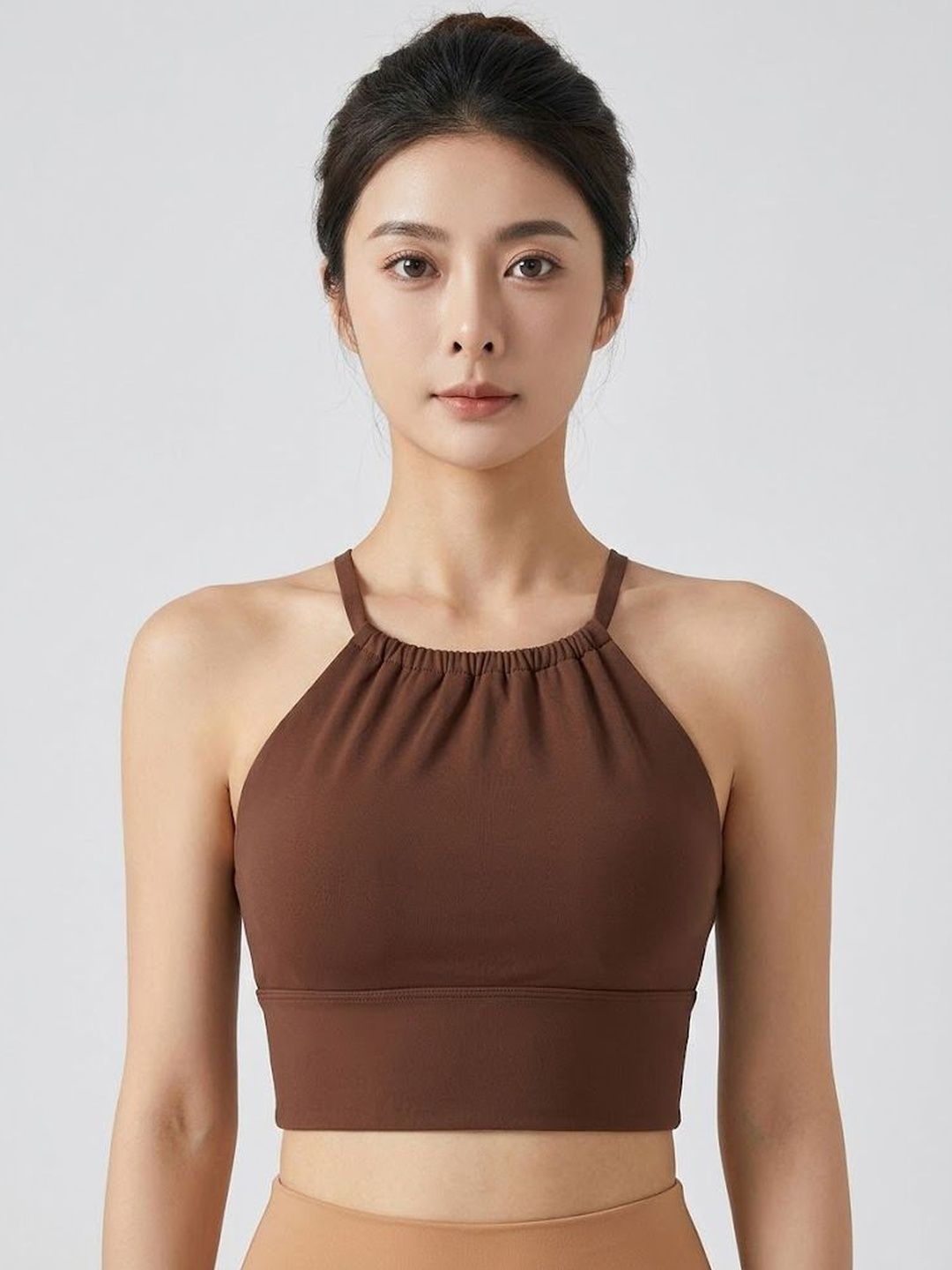 StyleCast Flex Halter Neck Bralette Crop Top
