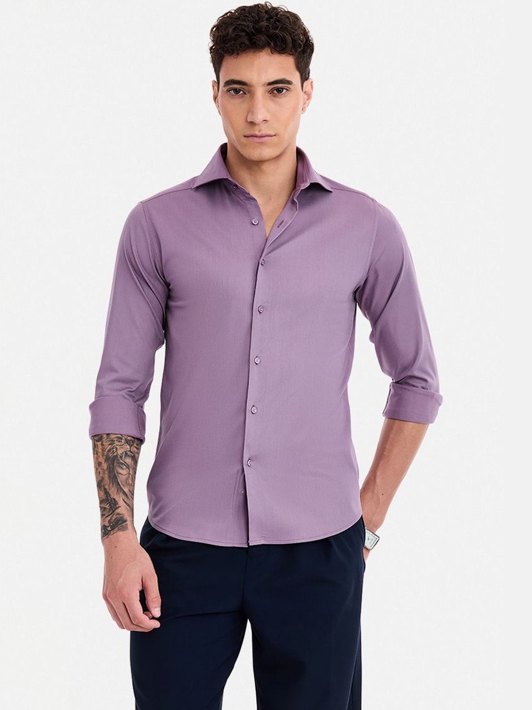 Snitch Men Slim Fit Casual Shirt