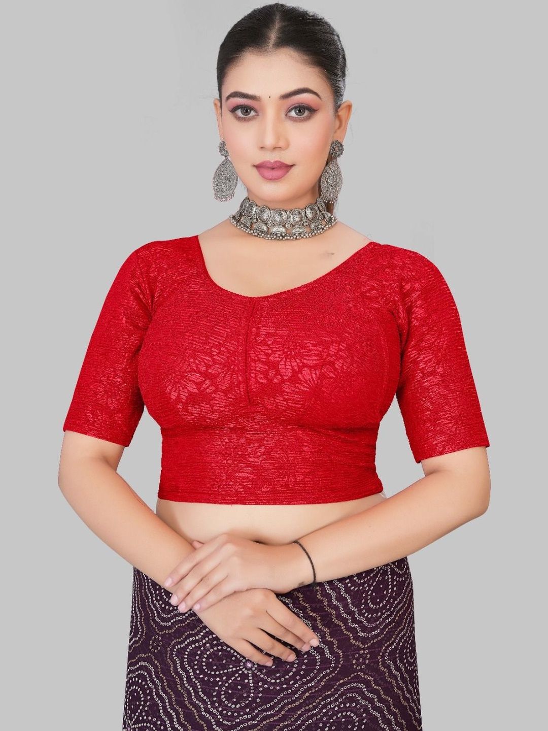 RAISECHIC Woven Design Saree Blouse