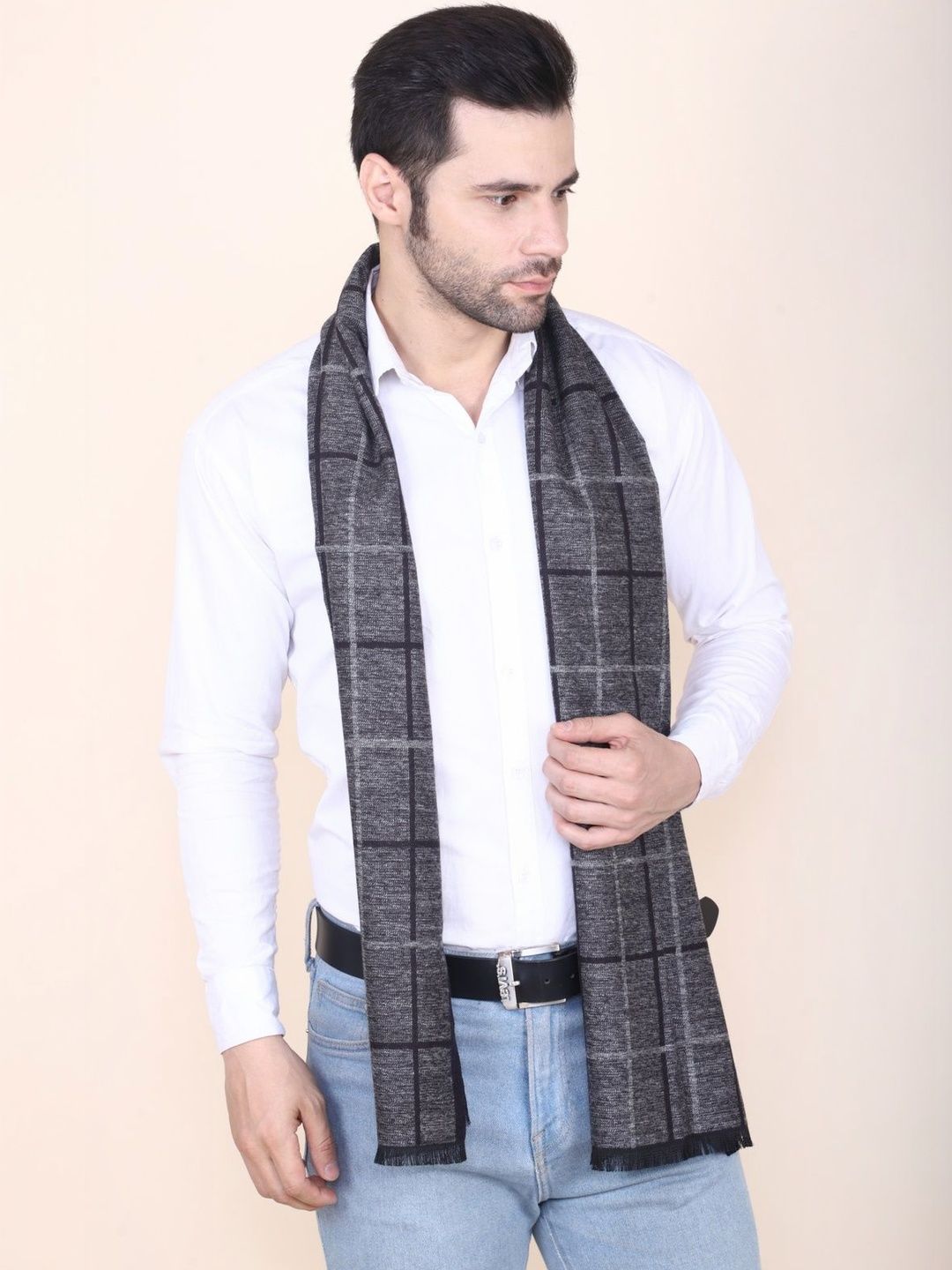 Cazzano Men Checked Scarf