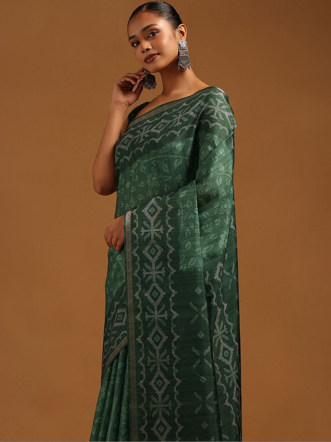 Soch Soch Woven Design Silk Blend Handloom Saree