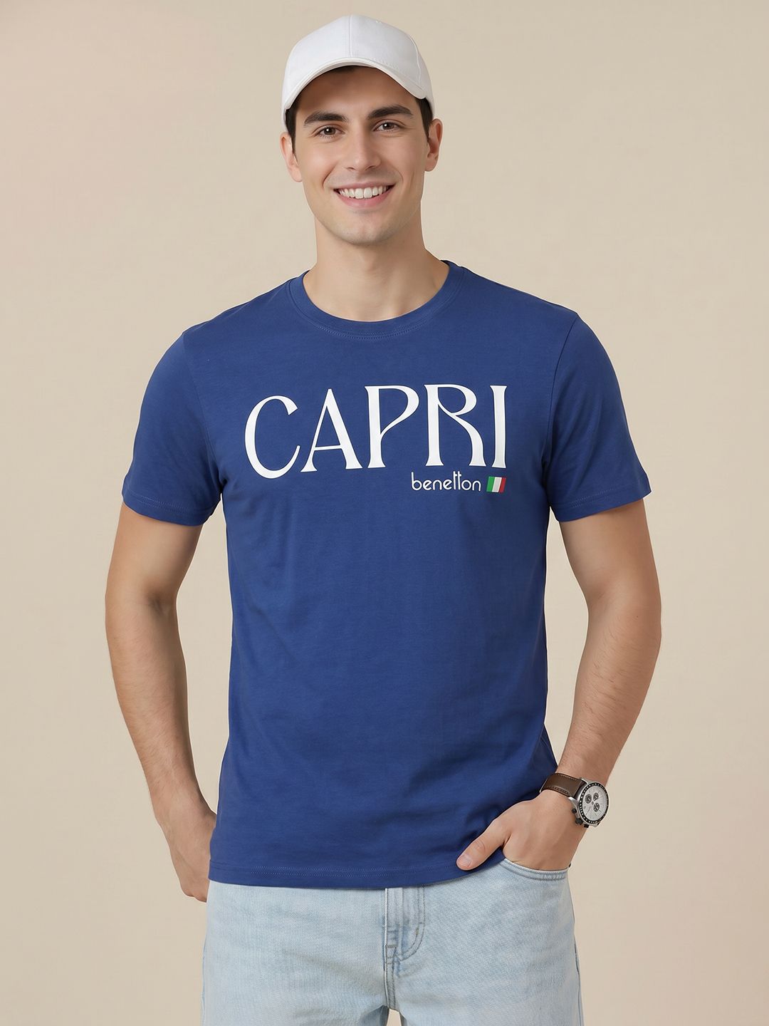 United Colors of Benetton Typography Printed T-shirt
